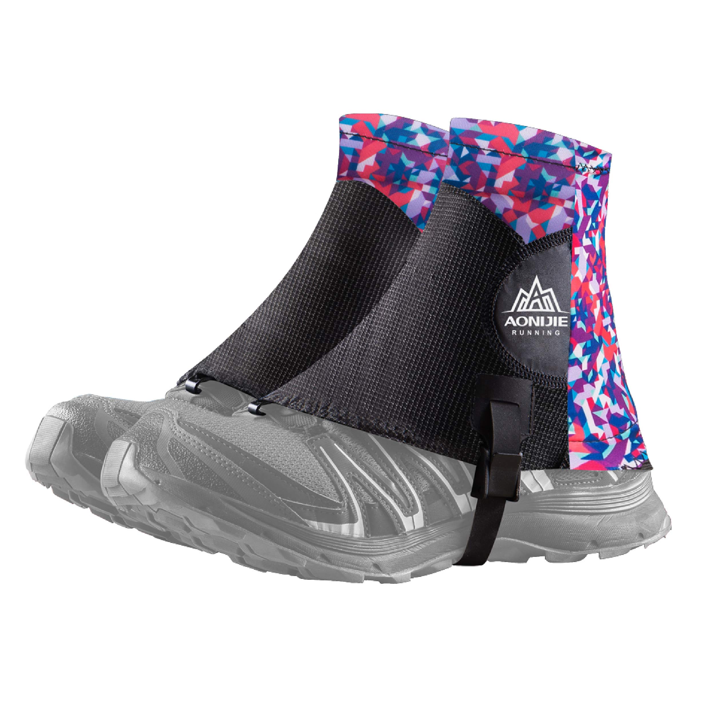 Azarxis Trail Gaiters Low Ankle Gaters Protective Shoe Covers Breathable Sand Prevention for Running Hiking Trail Racing Jogging Climbing Hunting Men Women Youth (Purple)
