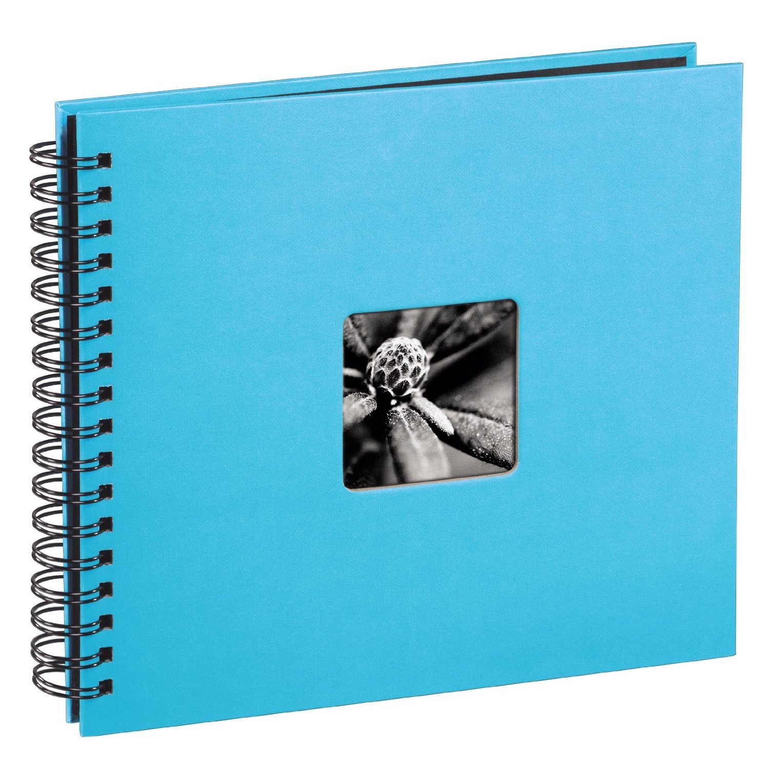 Hama 10607 36 x 32 cm Fine Art Spiralbound Album for 300 Photos | 50 Pages | Turquoise