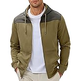 JMIERR Men Hoodie Zip Up Casual Drawstring Hooded Jacket with Pockets Workout Hiking Sweatshirt