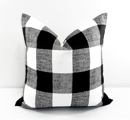 Amazon Com Black White Buffalo Check Pillow Cover Sham Cover