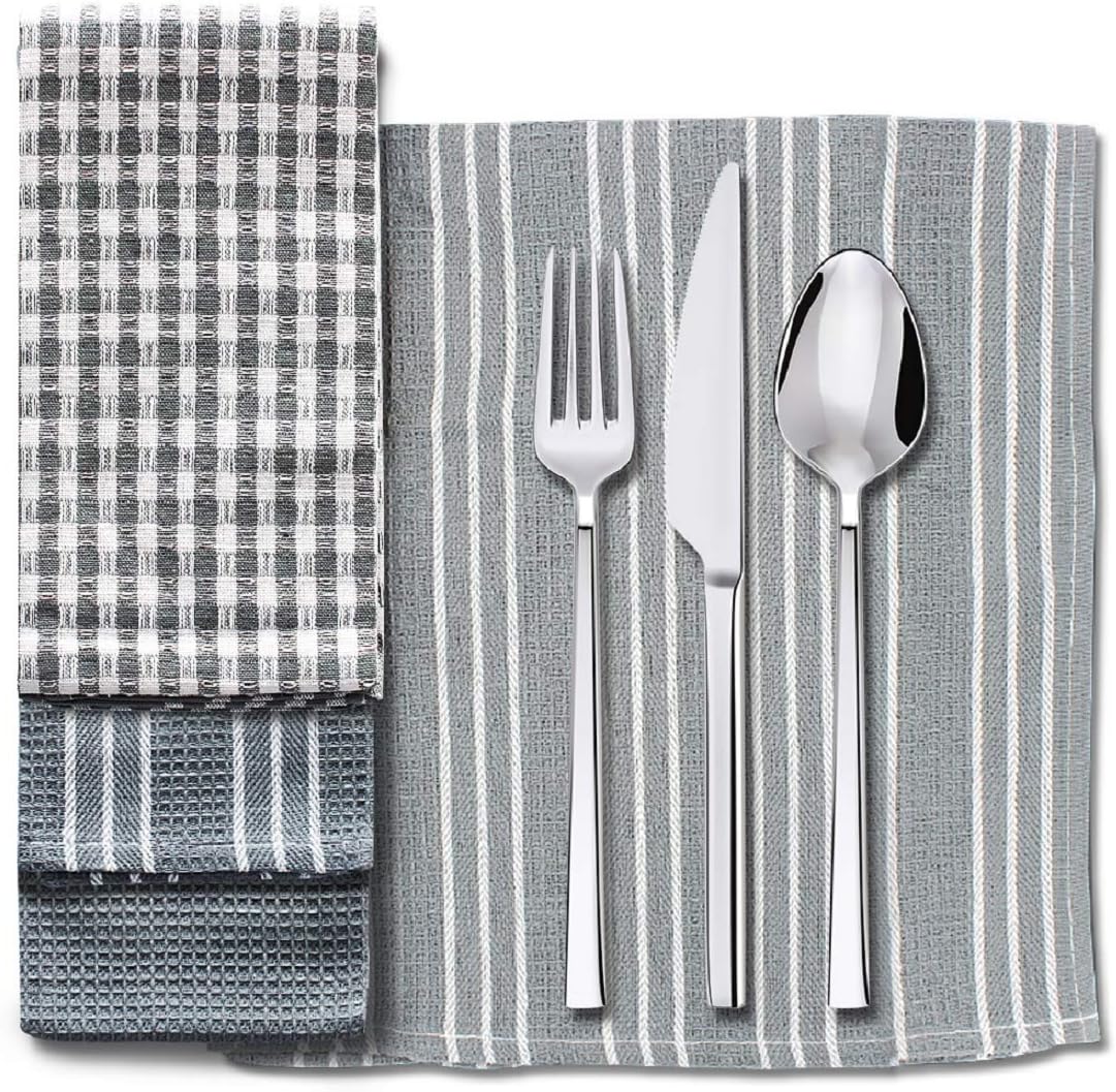Rofesi No-Slip Placemats, 100% Cotton Dining Table Place Mats Kitchen Table Mats 3 Pack, Heat Resistant Cotton Woven Placemat for Kitchen Dining Table Decoration (Grey, 24x16 inches): Home & Kitchen