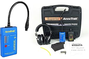 ACCU-TRAK Superior AccuTrak VPE-GN PRO-PLUS Gooseneck Ultrasonic Leak Detector Pro-Plus Kit, Includes VPE Leak Detector, Headset, Battery, Large Carry Case, Touch Probe, Waveguide, Sound Generator, Noise Blocking Headphones