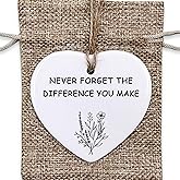 MisFun Ceramic Hanging Ornament - Never Forget The Difference You Make, Friendship Gift, Thank You, Love Symbol