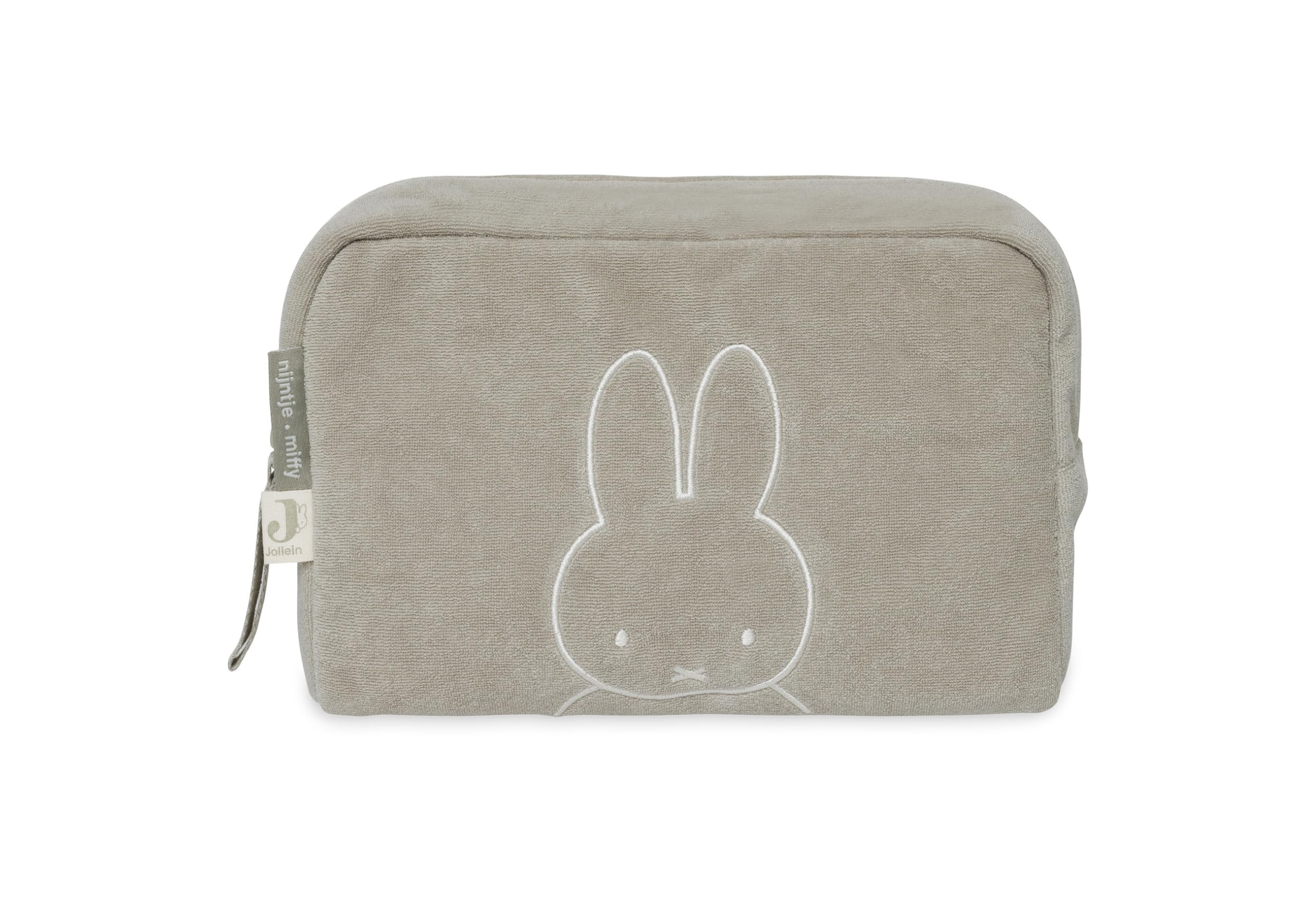 Jollein Terry Cloth Nappy Bag - Miffy, Olive Green - Nappy Case - Cosmetic Bag - Organiser