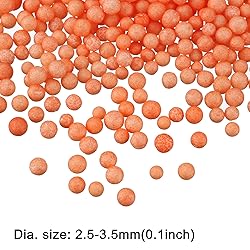 uxcell 1 Pack 0.1" Orange Foam Beads Ball Round for