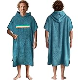 VOOVA & MOVAS Hooded Towel Poncho for Adults | Teens(41"X37"),100% Cotton Terry Cloth | Ultra-Absorbent Oversized Hooded Towel with Pocket for Men | Women Cover-Up for Pool, Beach, Bath | Aqua