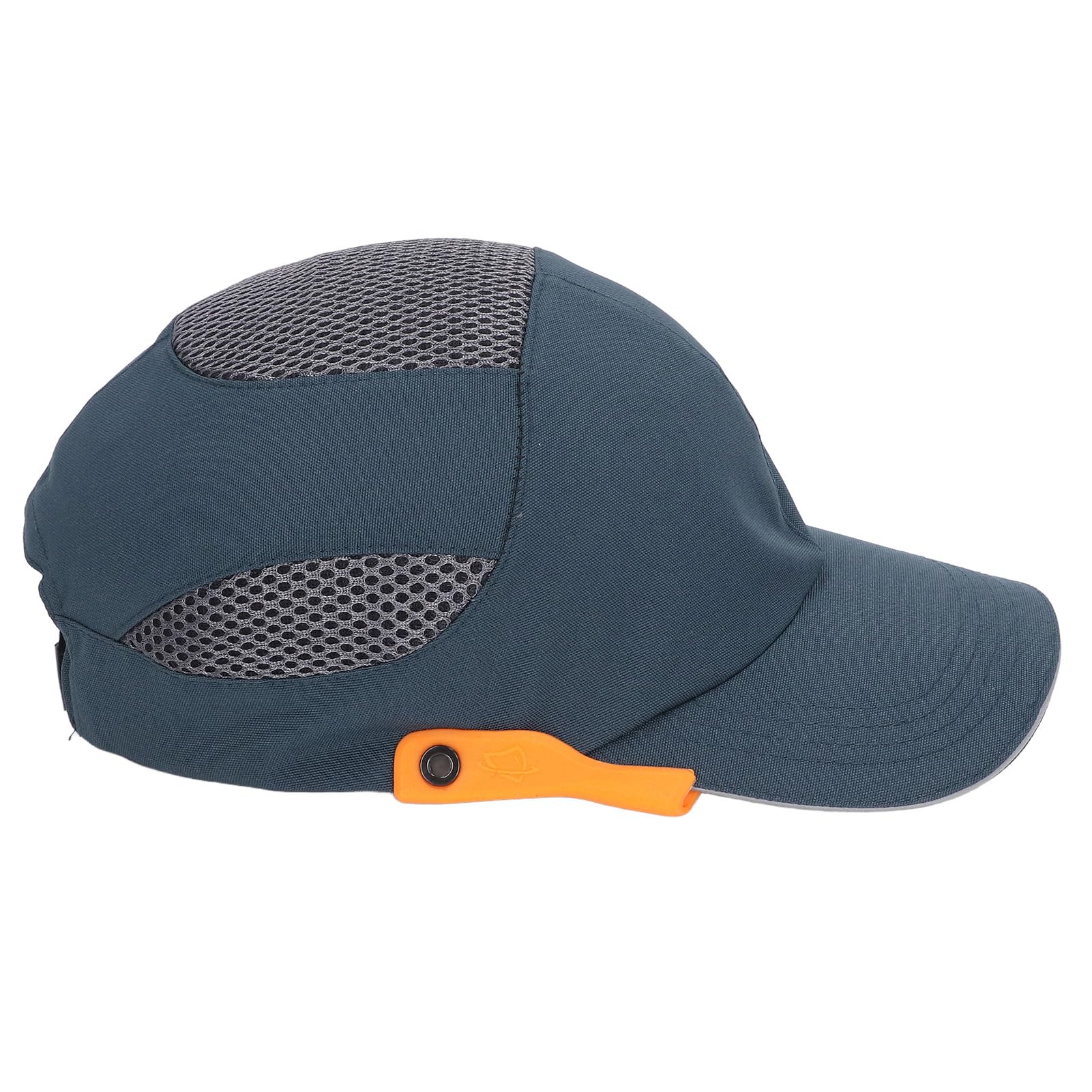 Adjustable Bump Cap Safety Hat with Peak Blue with Orange Edge Lightweight Durable Protective for Baseball Tennis Welding