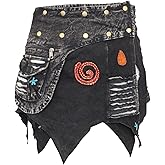 Shopoholic Fashion Womens Hippie Stonewashed Festival Gothic Cotton Summer Skirt