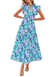 PRETTYGARDEN Women's 2025 Summer Floral Midi Dress