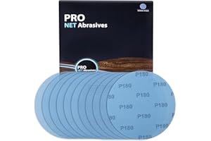 SPEEDWOX Mesh Abrasive 9 inch Drywall Sander Sandpaper 180 Grit 10pcs Dust-Free Hook and Loop Drywall Sanding Disc Aluminum O