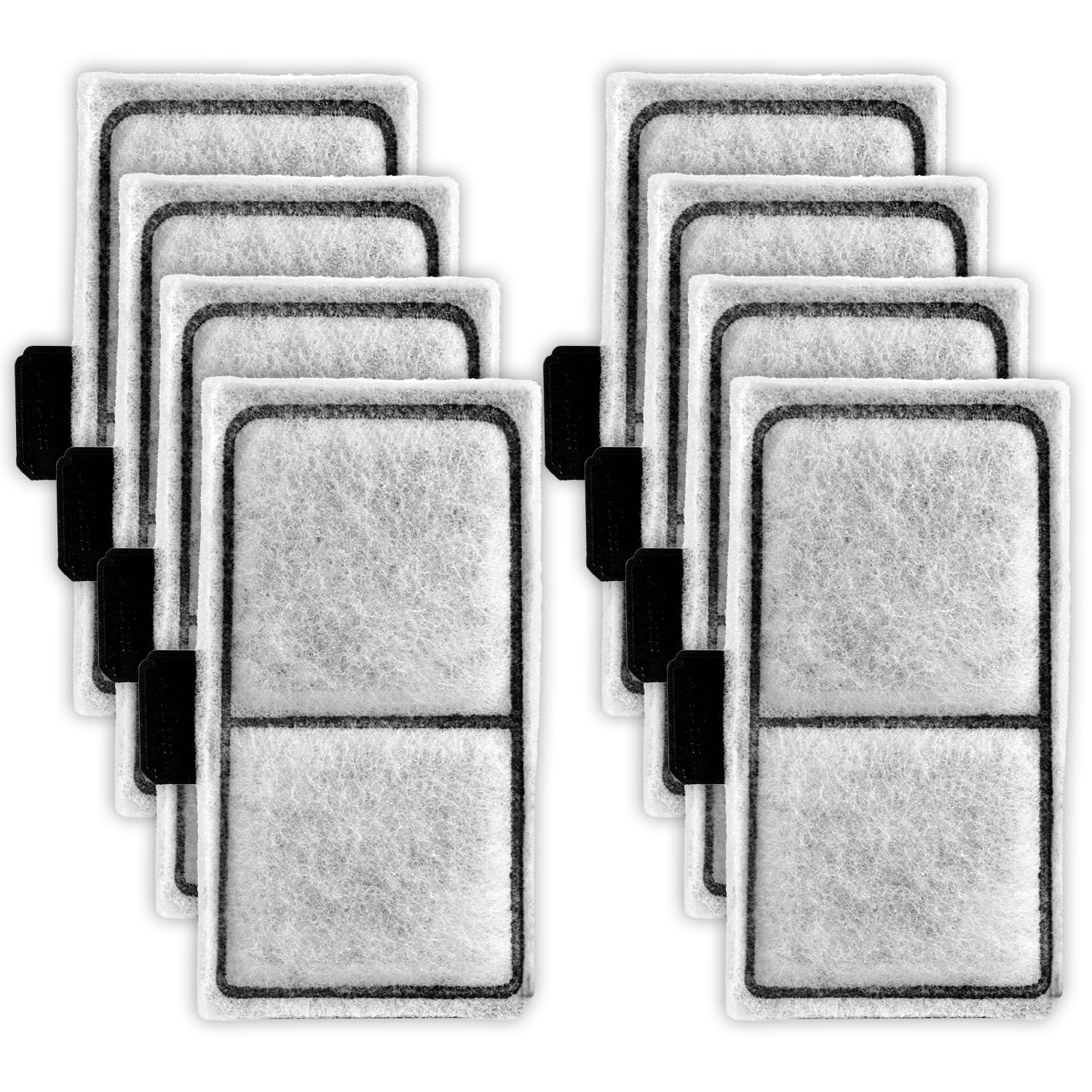 NQEUEPN 8pcs Filter Cartridges Compatible with Top Fin EF-S, 2.2x3.8inch Fish Bowl Filter Fish Tank Filters Aquarium Replacement Cartridges for Water Filtration