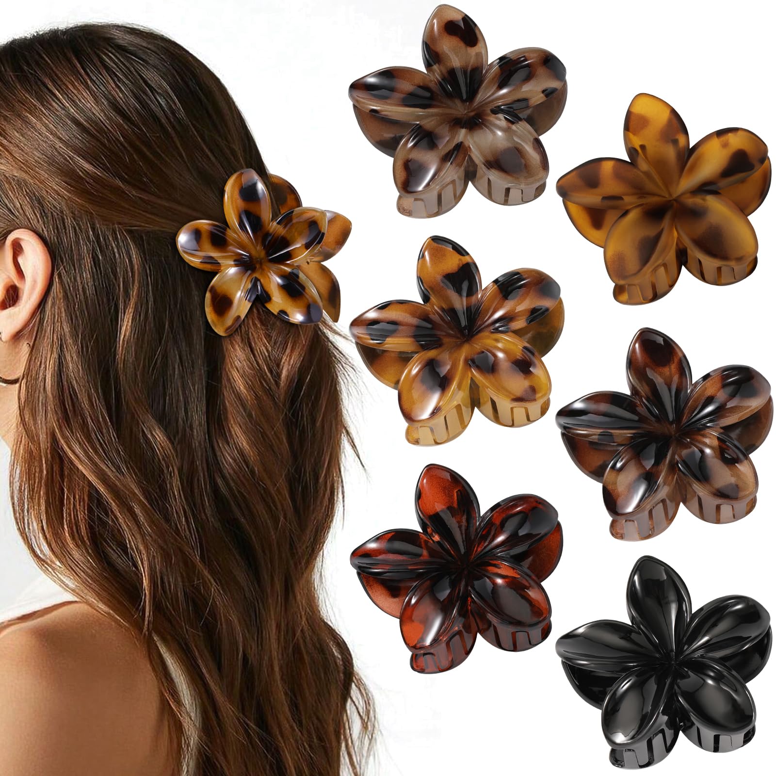 Photo 1 of **MISSING PARTS**
3 PCS Flower Hair Clips for Women, Hawaiian Flower Claw Clips for Thick Thin Hair, Cute Daisy Jaw Clips, Strong Hold Non Slip Hair Accessories for Girls Valentine's Day Gifts (Tortoise, Black)