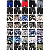 CSYER Teenage Random Boxer Briefs 10 Pack Size 13Y-16Y Quick-Dry Athletic Underwear with Fly