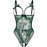 Avidlove Women One Piece Lingerie Sexy Lace Babydoll Mini Bodysuit