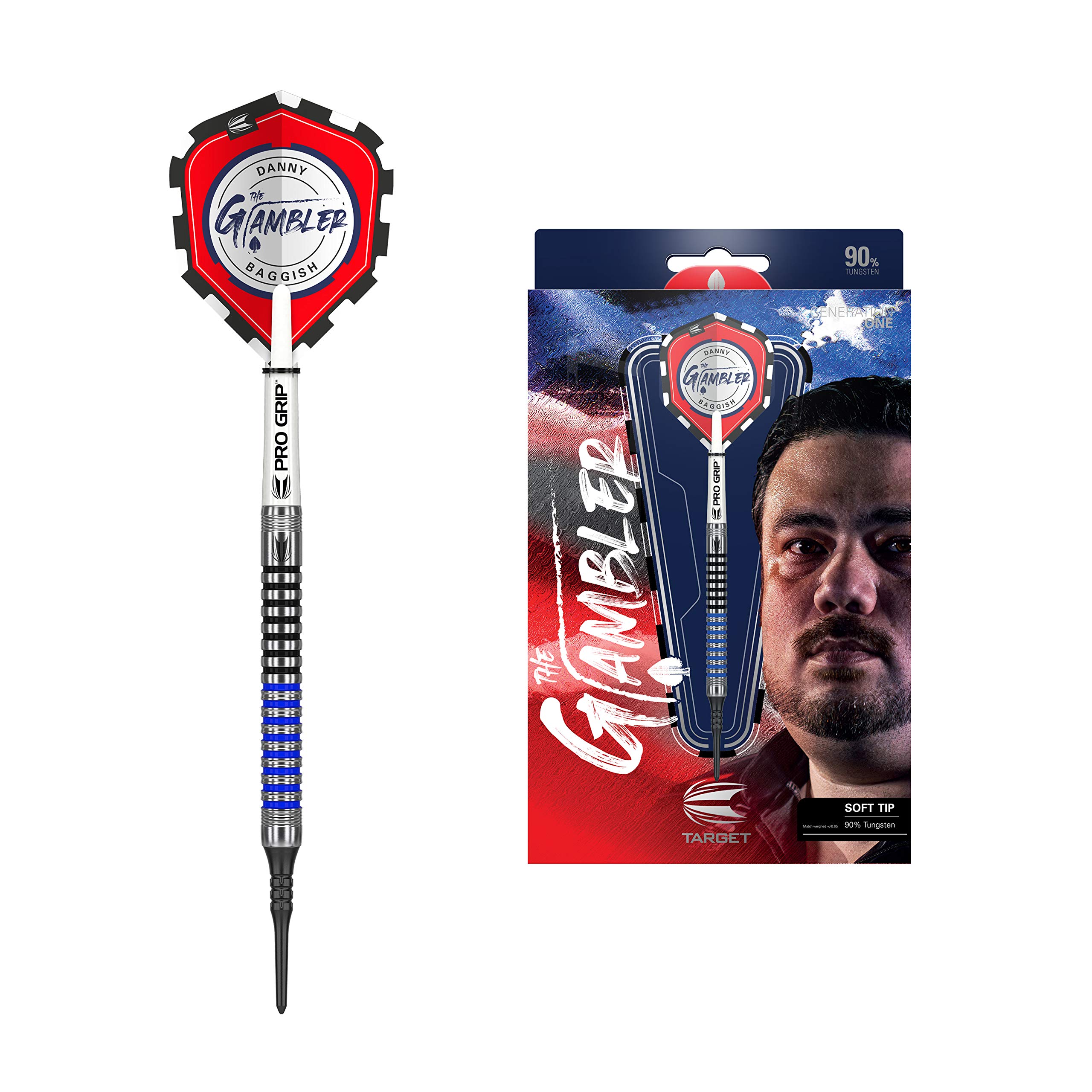 Target Darts Danny Baggish G1 90% Tungsten Darts, 18G Soft Tip Dart Set, Professional Dart Sets, Pixel Tip, Electronic Soft Tip Darts Set…