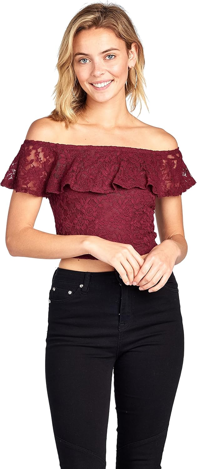 ruffle crop top with layers