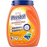 Amazon Brand - Presto! Laundry Detergent Pacs, Fresh Scent, 96 Count