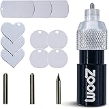 Brother ScanNCut 3-in-1 Etching/Engraving Tool - Precision, Regular, and Blunt Engraving Tips with Heart, Dog Tag, and Circle