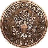 Spoontiques - Garden Décor - U.S. Army Bronze Tone Stepping Stone - Decorative Stone for Garden