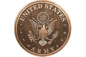 Spoontiques - Garden Décor - U.S. Army Bronze Tone Stepping Stone - Decorative Stone for Garden