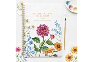 ZICOTO Beautiful Watercolor Workbook for Beginners - Relaxing & Easy to Paint Water Coloring Book with Floral Designs on Premium Paper - Perfect for Gifting to Spark Creativity & Joy for Adults