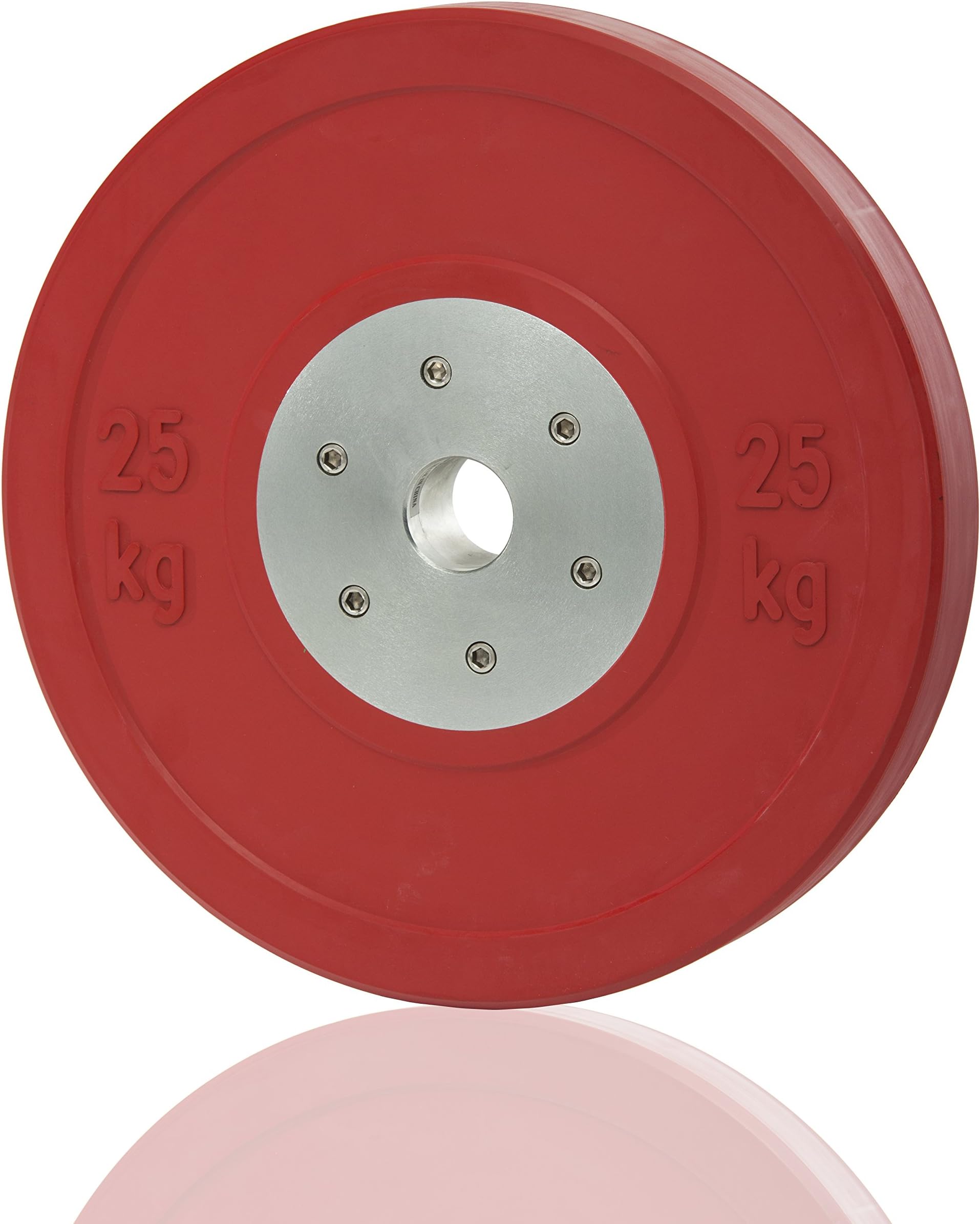 Gymstick Unisex's PRE BP-25 Bumper Plate-Red, 25 kg