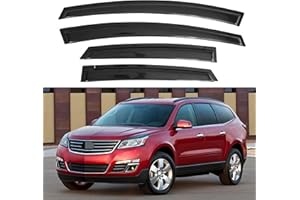 IMMORTAL GROUP Window Visor Compatible with Chevrolet Traverse 2009-2017, Rain Guard Tape-On Extra Durable Sun Wind Air Side Vent Window Deflector, 2009 2010 2011 2012 2013 2014 2015 2016 2017