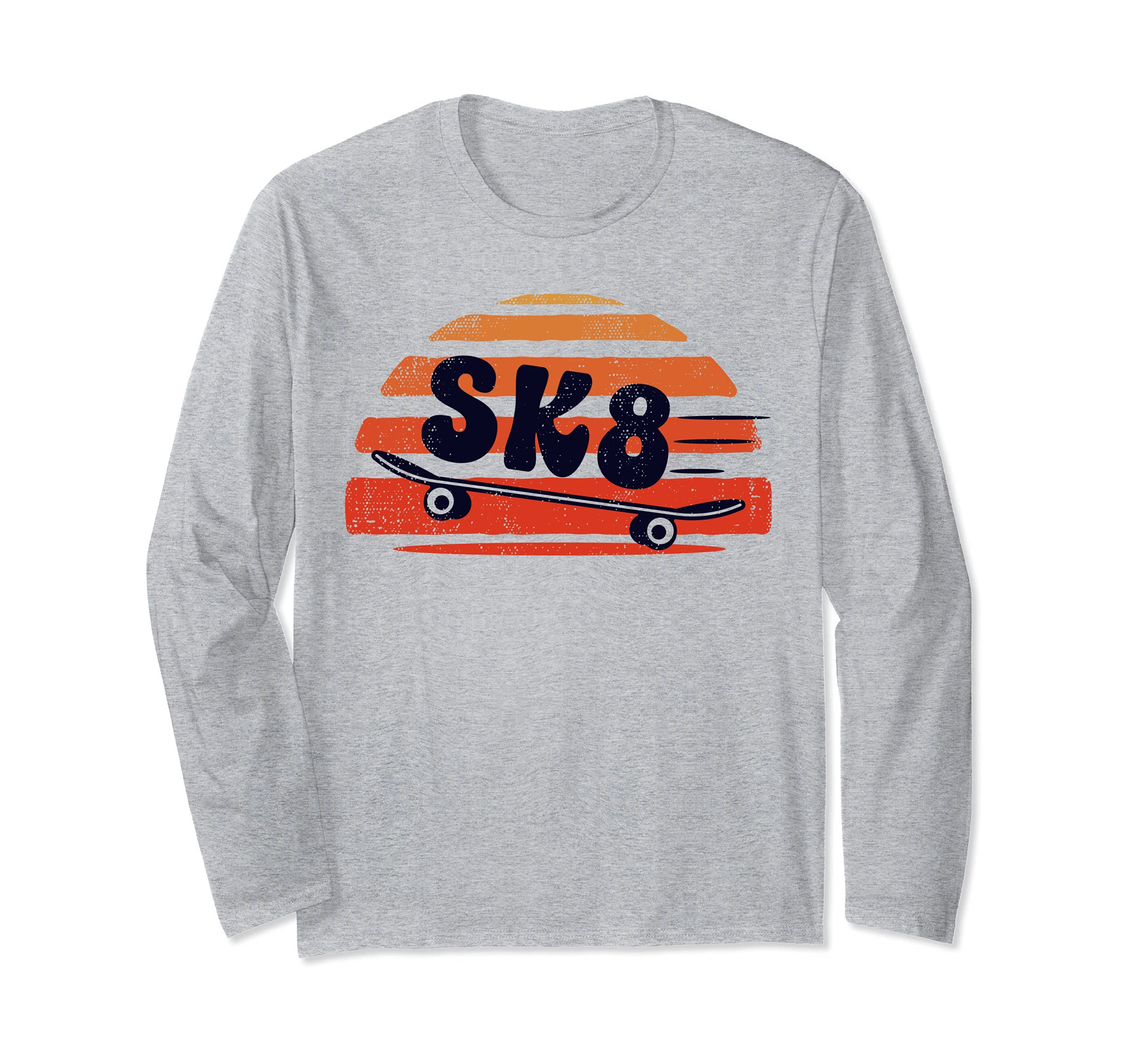 Skateboard Skate Retro Skateboarding Skateboarder Skater Long Sleeve T-Shirt