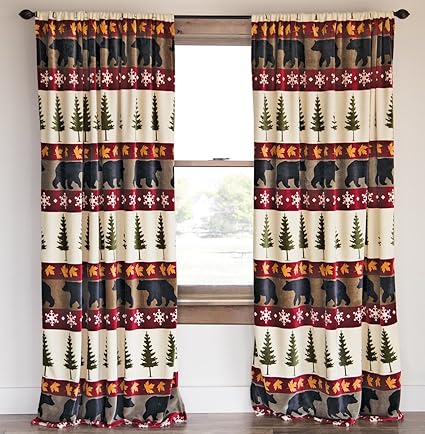 Amazon Com Black Forest Decor Bear Valley Plush Drapes Home
