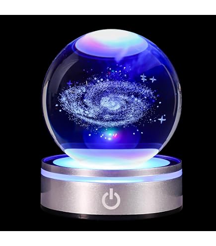 pinyan Jellyfish Gift 3D Crystal Ball with Laser Engraved LED