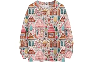 GENERIC Ugly Christmas Sweater Women Long Sleeve Crew Neck Christmas Sweaters for Women 2025 Funny Cute Fall Winter Outfits