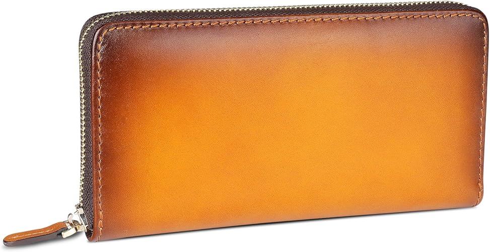 Amazon Niksa メンズ 財布 ラウンドファスナー長財布 ヴィンテージ 牛革 大収納 Sf030m0 G ブラウン Niksa バッグ スーツケース