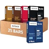 RXBAR Protein Bars, 12g Protein, Gluten Free Snacks, 5-Flavor Variety Pack (5 Boxes, 25 Bars)