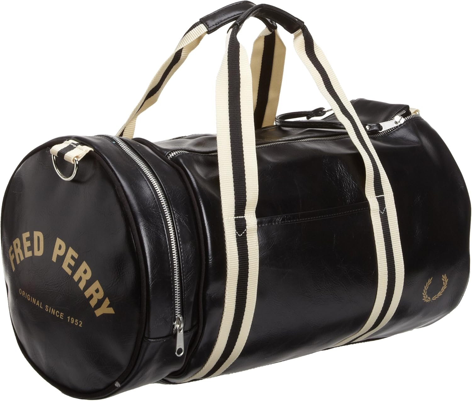 fred perry black duffle bag