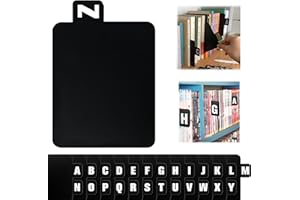 26 Pcs Vinyl Record Dividers, A-Z Black Storage Dividers Kit,Record Holder Organizer Guides,Alphabetical Record Alphabet Sepa