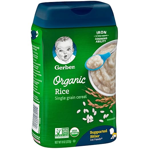 gerber organic baby rice cereal