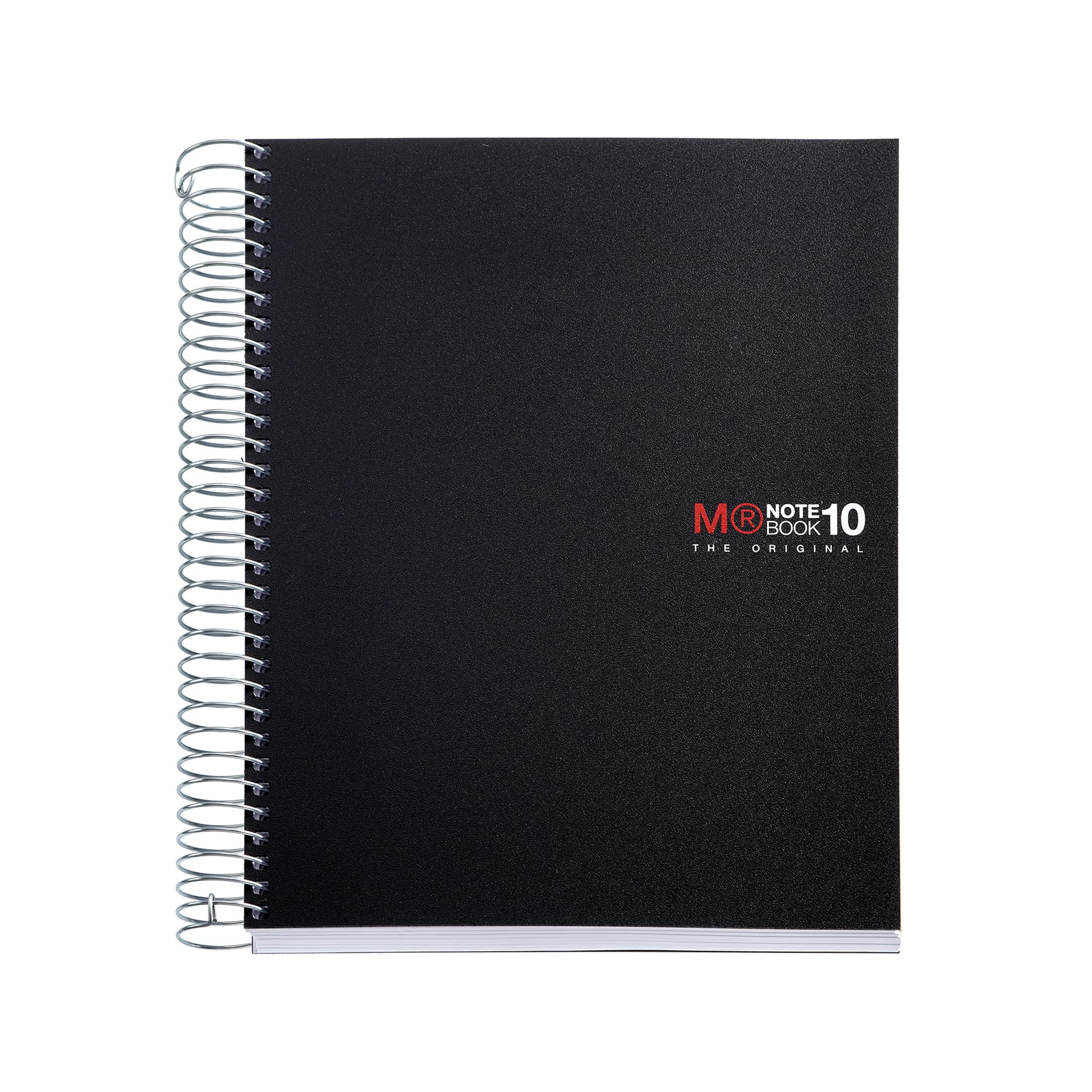 Miquelrius 47044 Notebook, 200 Sheets (10 Colour Stripes), 5 mm Square, Polypropylene Cover, Black, A5