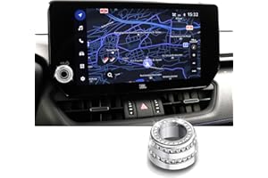 Polodunn Fit for Toyota RAV4 Models 2019-2025 Volume Control Knob Cover Trim - Aluminum Alloy Interior Accessories, Durable Car Dashboard Knob Protector (Bling, 2023-2025/1 vol knob)