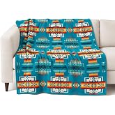 Pendleton Chief Joseph Jacquard Wool Blanket, Reversible 64 x 80 Inch | Wool Felt Binding, Breathable, Napped for Softness