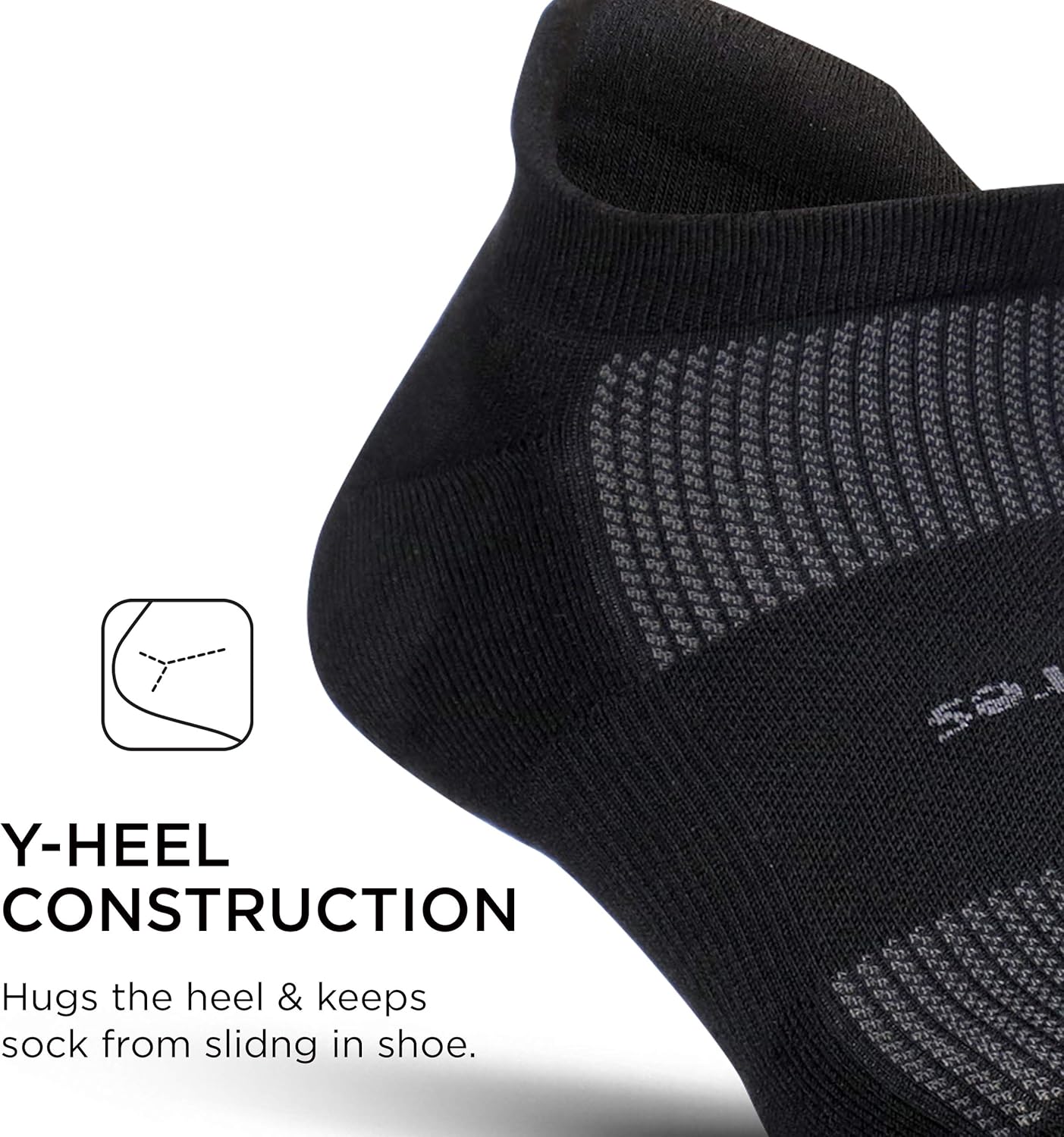 Feetures High Performance Cushion No Show Tab Sock Solid: Clothing