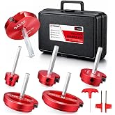 FUNNBIE 6Pcs PVC Pipe Reamer Kit, Durable Aluminum PVC Fitting Saver | Sch.40 CPVC, ABS, Lightweight, Socket Hub Saver Includes 3/4", 1", 1-1/2", 2", 3", 4", Plumbing Tool Fits Standard 1/2" Drill