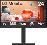 LG 24BA650 24 inch FHD IPS 100Hz USB-C KVM Built-in Speakers Matte Black