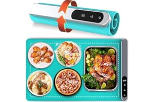 AMNCML Food Warming Mat, Upgraded Graphene Full Surface Heating Foldable Heater Food Pad, Compact Silicone Materials, 6 Heat Settings, Multifunctional Food Warmers for Parties Buffet, Events, Daily Life Use