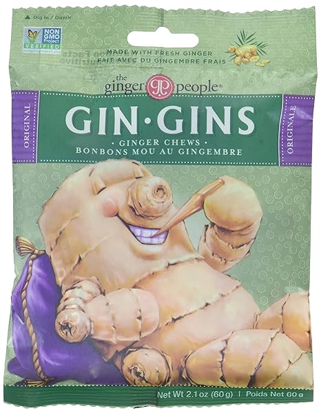 THE GINGER PEOPLE ORIGINAL GIN-GINS GINGER CHEWS, 60...