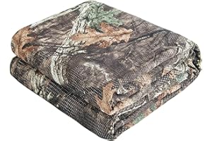 WINWAY Camo Netting Burlap Cradle Mesh Fabric - 75D Camouflage Netting for Hunting Blinds, Camping Military Tree Stands, Ground Cover Decoration