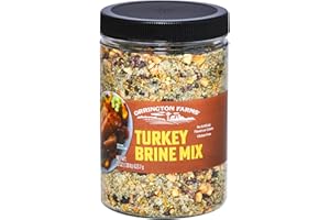 Orrington Farms Turkey Brine Mix | Savory Blend of Sea Salt, Cranberries, Sage, Juniper Berries & More | Brine Turkeys up to 25 Pounds | No Artificial Flavors or Colors | Gluten Free | 22 oz Jar