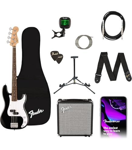 Amazon.com: Squier Affinity Series Active Jazz Bass V Amp