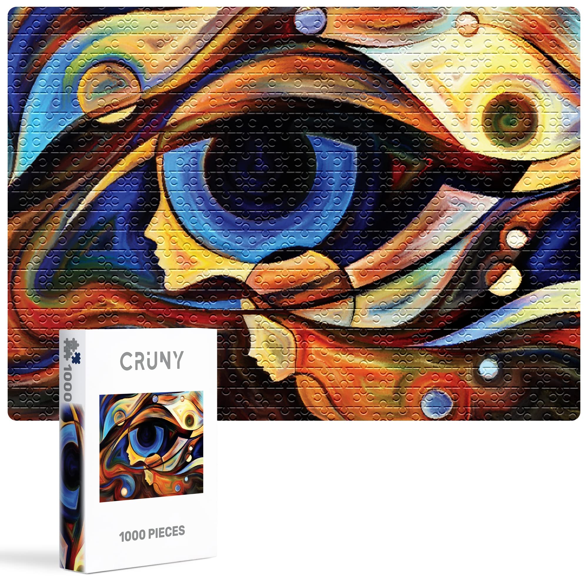 CRUNY 1000 Piece Jigsaw Puzzles for Adults: Eye Painting - A Challenging & Fun Jigsaw Puzzles for Adults 1000 Pieces, Perfect On a Jigsaw Board for 1000 Pieces - Jigsaw Puzzle for Adults, 50x70cm