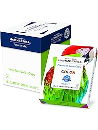 Hammermill Paper, Premium Color Copy Paper 8.5 x 11 Paper, Letter Size, 28lb Paper, 100 Bright, 5 Reams / 2,500 Sheets (102450C) Acid Free Paper