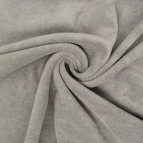 Stretch-Frottee Frotteestoff Baby-Stoff grau
